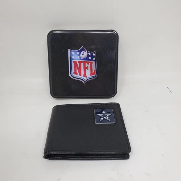 NFL Pewter Logo Leather Bi-fold Wallet - Dallas Cowboys - Picture 1 of 3
